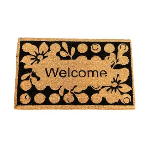 Coir Products Coir Doormat with the Design of a Warm Welcome