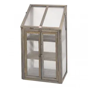 Mini Wooden Gro-Zone Greenhouse with 3 Shelves - Germinate Seeds, Propagate Plants & Grow Exotic Fruit & Veg - H100 x W57 x D41cm