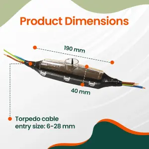 Armoured Cable SWA Resin Jointing Kit Underground 4 Core 6-28mm Cable Size Secure Cable Joining