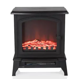 2KW Mable Compact Stove Fire Black