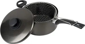 20cm Non Stick Chefs Choice Chip Pan Lid &  Basket - P037