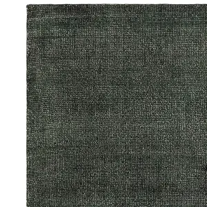 Green Handmade Luxurious Modern Plain Sparkle Rug For Bedroom & Living Room-120cm X 170cm