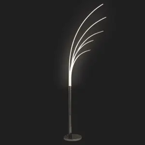 Palm LED 5 Light Arch Chrome Floor Lamp