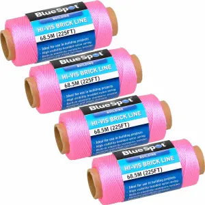 BlueSpot 70m Pink Builders Brick Laying Measuring Masonry Rope String Line 1 - 4