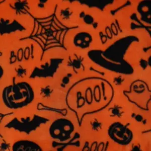 Boo Halloween Plush Fleece Throw