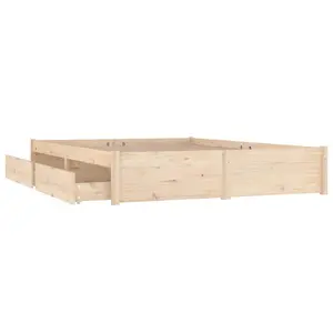 Berkfield Bed Frame with Drawers 150x200 cm 5FT King Size