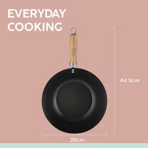 Typhoon World Foods Non-stick Wok 28cm Black