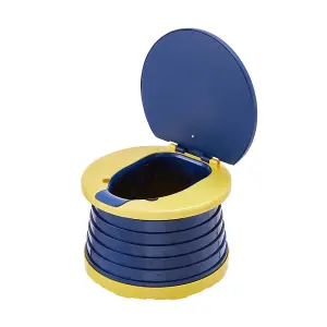 Dark Blue Travel Portable Toilet Car Foldable Potty Seat for Children