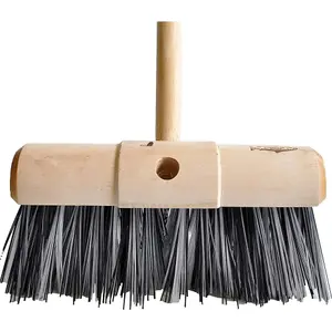 Hill Brush Finest Stiff Yard Broom Head Beige/Green (30.5cm)