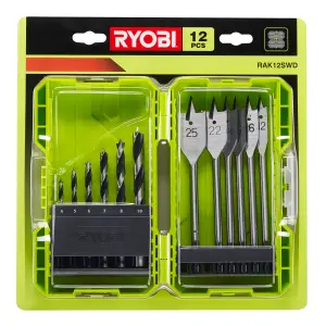 Ryobi 12 piece Mixed Drill bit set