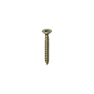 Goldscrew PZ Double-countersunk Yellow-passivated Carbon steel (C1022) Screw, Pack of 1000