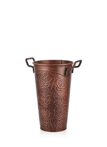 Rozi Copper Vase - 30 cm (H) x 29 cm (W) x 22 cm (D)