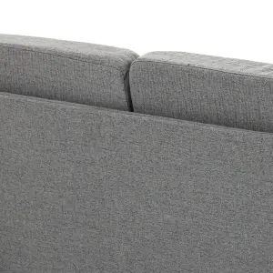 HOMCOM Double Seat Sofa Linen Upholstery Loveseat Couch w/ Armrests, Grey