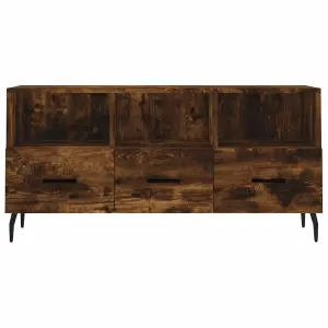 Berkfield TV Cabinet Smoked Oak 102x36x50 cm Engineered Wood