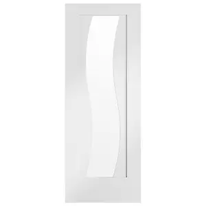 Pre-Finished Internal White Florence Door with Clear Glass  - 1981 x 686 x 35mm (27")