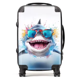 Splashart Shark In Glasses Suitcase - Cabin