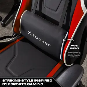 X-Rocker Agility Compact Gaming Chair Racing PC Reclining Adjustable PC Gaming Seat for Kids and Juniors - RED