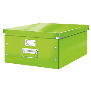 Leitz Wow Click & Store Green Storage Box with Metal Handles Large