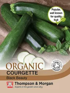 Organic Courgette Black Beauty 1 Seed Packet