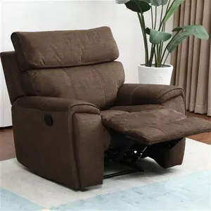 Cancun Brown Manual Recliner Chair With Footrest