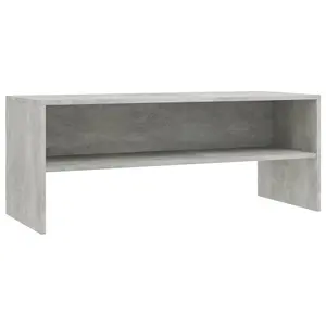 vidaXL TV Cabinet Concrete Grey 100x40x40 cm Engineered Wood