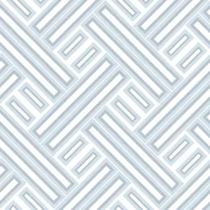 Galerie Geometrix Blue Light Blue Geo Rectangular Smooth Wallpaper