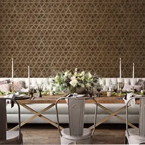 Galerie Utopia Bronze Geometric Tri Prism Sheen Finish Wallpaper Roll