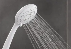 Triton 8000 Series Universal Large Five Spray Shower Head White + 1.25m Hose