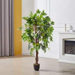 Artificial Maple Tree Decorative Plant in Planter 140 cm H