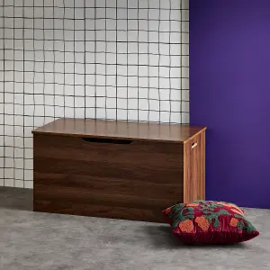 sweeek. Storage box in walnut wooden decor Nepal Walnut 80x40x40 cm