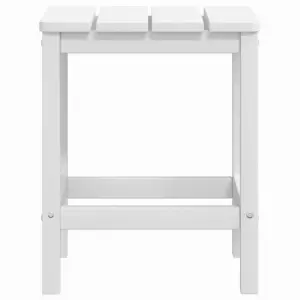 Berkfield Garden Adirondack Chair with Table HDPE White