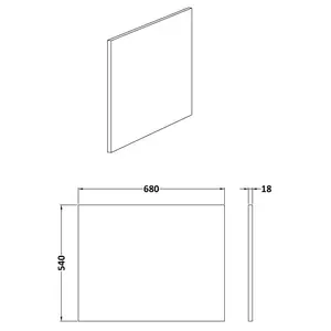 Fusion 700Mm Shower Bath End Panel Satin Anthracite