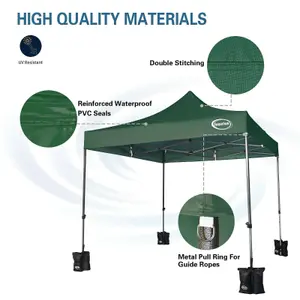 MCC Direct Maximus 3x3 Heavy Duty Pop up Green Gazebo NS