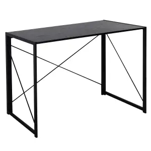 House of Home Multifunction Folding Desk Portable Compact Computer Table In Black 100cm