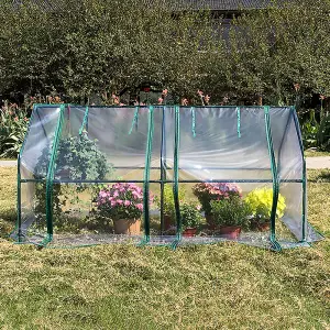 Green Waterproof Cover Metal Hobby Greenhouse