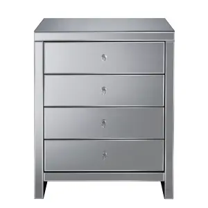 Birlea Seville 4 Drawer Chest Mirrored