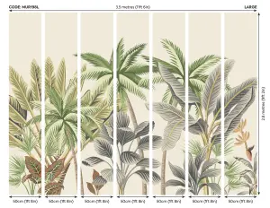 Origin Murals Tropical Palm Trees Natural Matt Smooth Paste the Wall 350cm wide x 280cm high