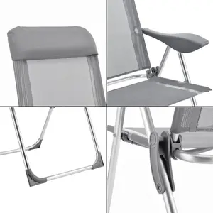 Ananio Folding Camping Chair (Set of 2) Light Grey