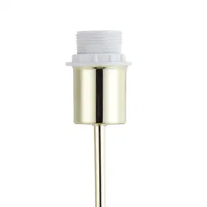 Contemporary and Sleek Polished Brass Metal Table Lamp Base with Inline Switch