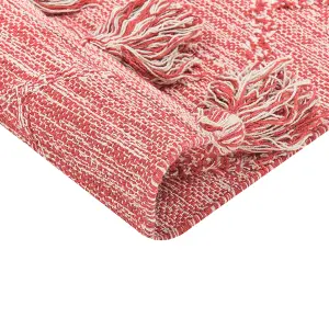 Cotton Area Rug 160 x 230 cm Red NIGDE