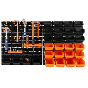 44 Pcs Pegboard Shelf Tool Organiser Garage Shed Wall Mount Shelves Storage Rack