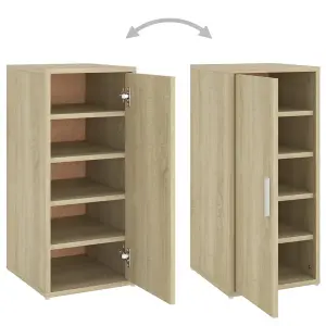 Berkfield Shoe Cabinet Sonoma Oak 32x35x70 cm Engineered Wood