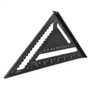 12" Aluminium Speed Square Black Measuring Rafter Roofing Triangle Joinery