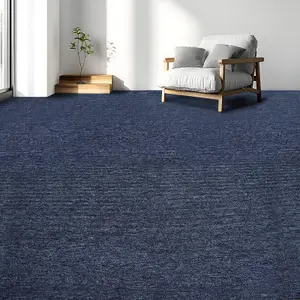 Carpet Tiles Heavy Duty 20pcs 5SQM in Blue Commercial Office Home Shop Retail Flooring