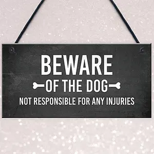 Red Ocean Funny Beware Of The Dog Sign Hanging Plaque Garden Shed Fence Plaque Dog Gift