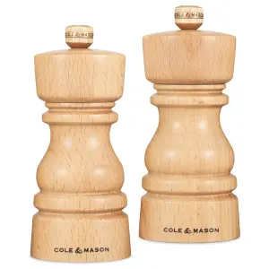 Cole & Mason London Beech Wood Salt & Pepper Mill Set 130mm