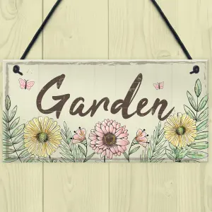 Red Ocean Garden Sign Door Shed Garden SummerHouse Plaque Home Decor Friendship Nan Mum Gift