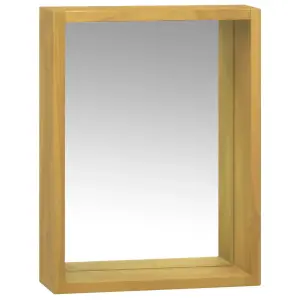 Berkfield Mirror Cabinet 30x10x40 cm Solid Wood Teak