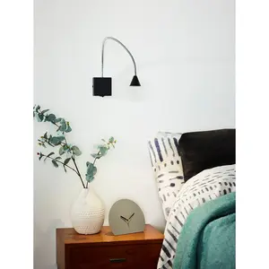 Lucide Buddy Modern Bedside Lamp - LED - 1x4W 4000K - Black