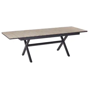 Garden Table Engineered Wood Graphite Grey FANES